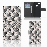 Huawei P9 Lite Telefoonhoesje met Pasjes Salamander Grey