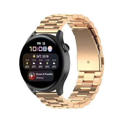 By Qubix - Stalen schakelband - Champagne goud - Compatible met Xiaomi Mi Watch/Compatible met Xiaomi Watch 2 / Compatible met Xiaomi Watch S1 / S2 / S3 / S4 - Compatible Xiaomi bandje