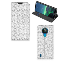 Nokia 1.4 Hoesje met Magneet Stripes Dots - thumbnail