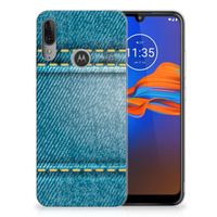 Motorola Moto E6 Plus Silicone Back Cover Jeans - thumbnail