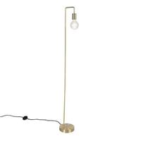 QAZQA Moderne vloerlamp messing - Facil