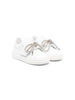 Monnalisa crystal-bow touch-strap sneakers - Blanc - thumbnail