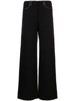 Maje wide-leg tweed trousers - Noir