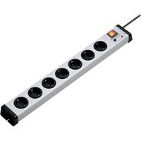 Ehmann 0206x00072301 overspanning stekkerdoos overspanningsbeveiliging, 7-voudig, 1,5 m snoer, grijs