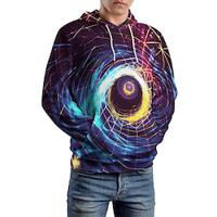 grafische 3d herenmode 3d print hoodie vakantie streetwear hoodies blauw capuchon print fleece winter lente herfst designer sweatshirt met capuchon Lightinthebox - thumbnail