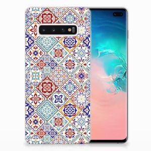 Samsung Galaxy S10 Plus TPU Siliconen Hoesje Tiles Color