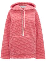 JW Anderson hoodie rayé à logo brodé - Rose