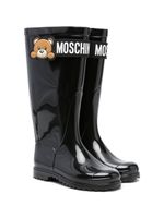 Moschino Kids bottines de pluie Teddy Bear à patch logo - Noir