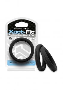 #19 Xact-Fit Cockring 2-Pack - Black