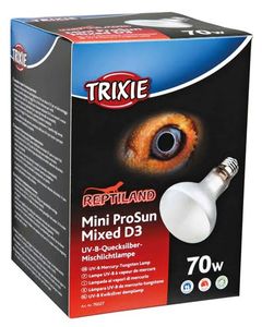 Trixie reptiland mini prosun mixed d3 uv-b lamp zelfstartend (70 WATT 8X8X10,8 CM)