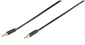 Vivanco 46/10 03FG Audio Aansluitkabel [1x Jackplug male 3,5 mm - 1x Jackplug male 3,5 mm] 0.30 m Zwart