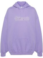 VETEMENTS hoodie à logo strassé - Violet - thumbnail