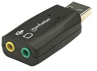 Manhattan Hi-Speed USB 3D Sound USB 2.0 Sound Adapter, USB-A, 150859