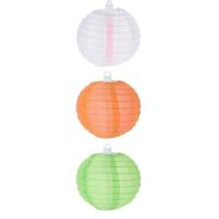 Free And Easy Lampion Glow-in-the-dark Groen/wit/oranje 3 Stuks
