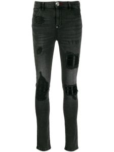 Philipp Plein jean skinny à effet usé - Gris