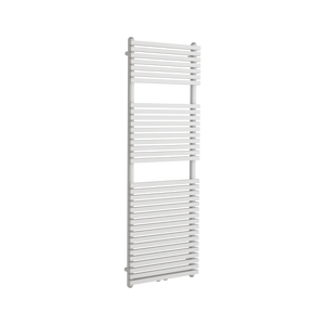 Vipera Vesuvio enkele handdoekradiator 50 x 150 cm elektrische verwarming hoogglans wit zij- en middenaansluiting 1.044W, weerstand inbegrepen