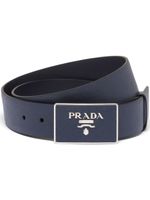 Prada ceinture en cuir Saffiano - Bleu - thumbnail