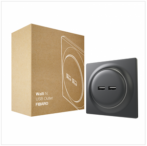 FIBARO Walli N USB Outlet - Antraciet