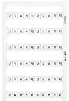 WAGO 248-474 Mini-WSB-snelopschriftsysteem Opdruk: U, V, W, N, PE 5 stuk(s) - thumbnail