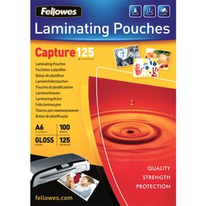 Fellowes 125 micron lamineerhoes glanzend A6 - 100 pak