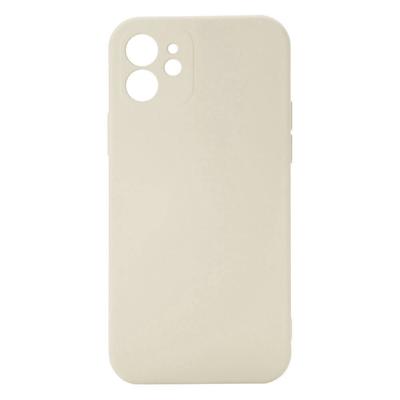 Shop4 - iPhone 12 Hoesje - Back Case Mat Zand Geel