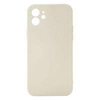 Shop4 - iPhone 12 Hoesje - Back Case Mat Zand Geel