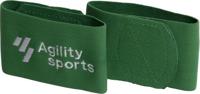 Agility Sports sokophouders rubber/spandex groen/wit one-size