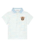 Dolce & Gabbana Kids polo en coton à logo imprimé - Blanc