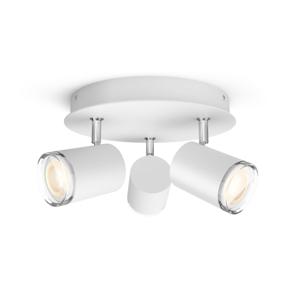 Philips Lighting Hue LED-plafondlamp voor badkamers 871951434091600 Hue White Amb. Adore Spot 3 flg. weiß 3x350lm inkl. Dimmschalter GU10 15 W