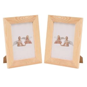 2x DIY houten fotolijstjes 17,5 x 22,5 cm hobby/knutselmateriaal