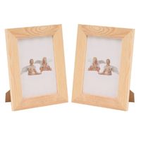 2x DIY houten fotolijstjes 17,5 x 22,5 cm hobby/knutselmateriaal - thumbnail