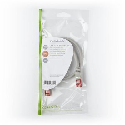 CAT6 S/FTP-Netwerkkabel | RJ45 Male - RJ45 Male | 0,5 m | Grijs