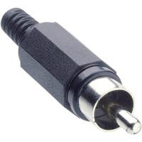 Lumberg XSTO 1-BK Cinch-connector Stekker, recht Aantal polen: 2 Zwart 1 stuk(s)