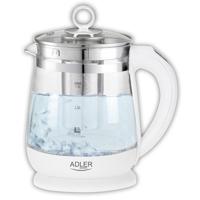 Adler AD 1299 Waterkoker glas 1.5l - met temp. regelbaar thee-ei - thumbnail