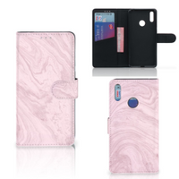 Huawei Y7 (2019) Bookcase Marble Pink - Origineel Cadeau Vriendin - thumbnail