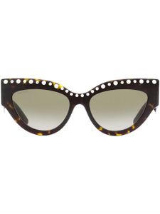 Jimmy Choo Eyewear lunettes de soleil à monture papillon - Marron