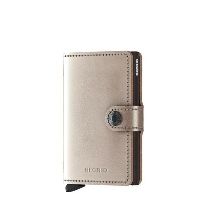 Secrid Miniwallet Portemonnee Metallic champagne & brown Dames portemonnee
