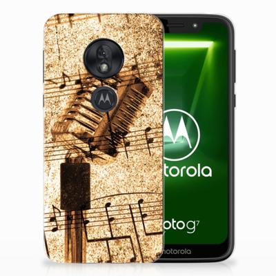 Motorola Moto G7 Play Siliconen Hoesje met foto Bladmuziek Motorola Moto G7 Play Siliconen Hoesje met foto Bladmuziek