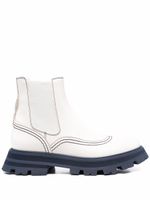 Alexander McQueen bottines chelsea Wander - Blanc