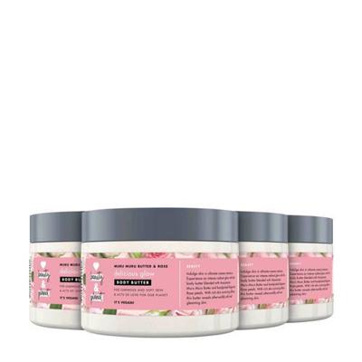Love Beauty and Planet Muru Muru Butter & Rose Delicious Glow bodycrème - 4 x 250 ml