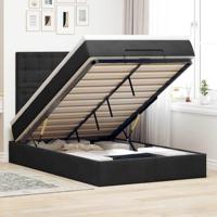 vidaXL Ottoman bed met matrassen en LED's 120x200cm fluweel zwart, bedframe, ottoman bedframe, bedframe met opbergruimte onder het bed, bedframe met opbergruimte