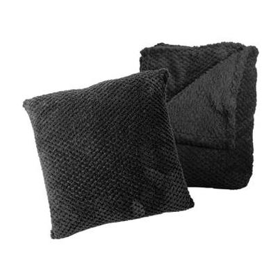 Gusta Plaid met kussenhoes 43x43cm zwart