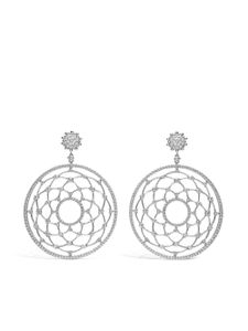 LEO PIZZO boucles d'oreilles Merletti en or blanc 18ct ornées de diamants - Argent