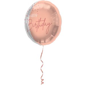 Folieballon 'happy Birthday' Lush Blush - 45cm