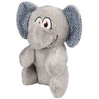 Flamingo Pet Products - Knuffeldier Henny olifant kleur grijs hoogte 38 cm hondenspeelgoed