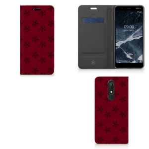 Nokia 5.1 (2018) Hoesje met Magneet Sterren