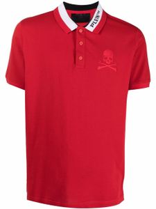 Philipp Plein polo à logo brodé - Rouge