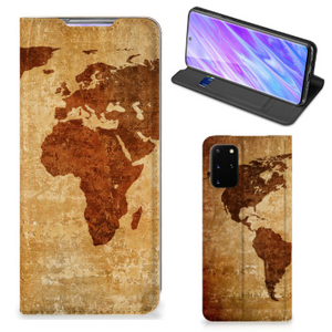 Samsung Galaxy S20 Plus Book Cover Wereldkaart