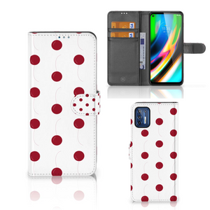 Motorola Moto G9 Plus Book Cover Cherries