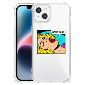 Apple iPhone 14 Plus Anti Shock Bumper Case Popart Oh Yes